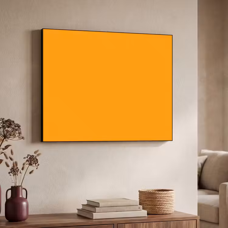 Warm - Ochre - Oranje Textielframe zwart klein 947 -sfeer3