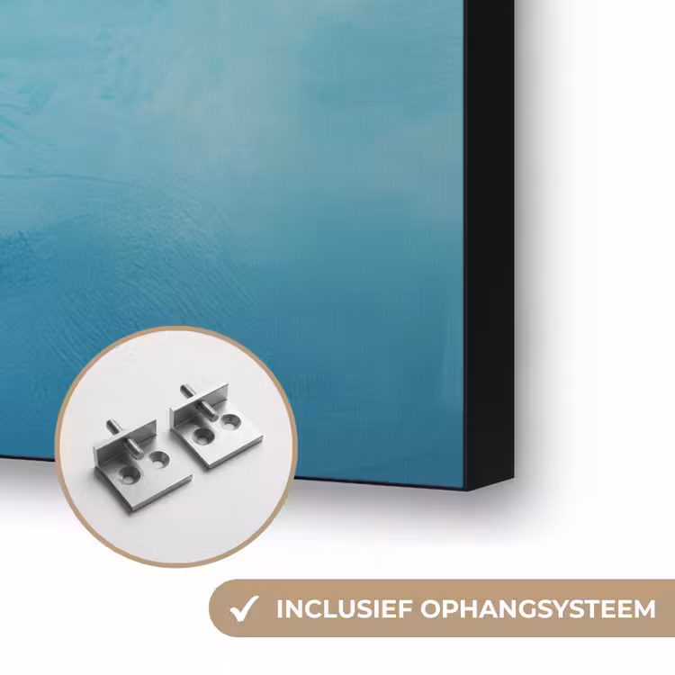Waterplanten - Vissen - Kleurrijk - Water Textielframe zwart klein -USP_ophangsysteemNL