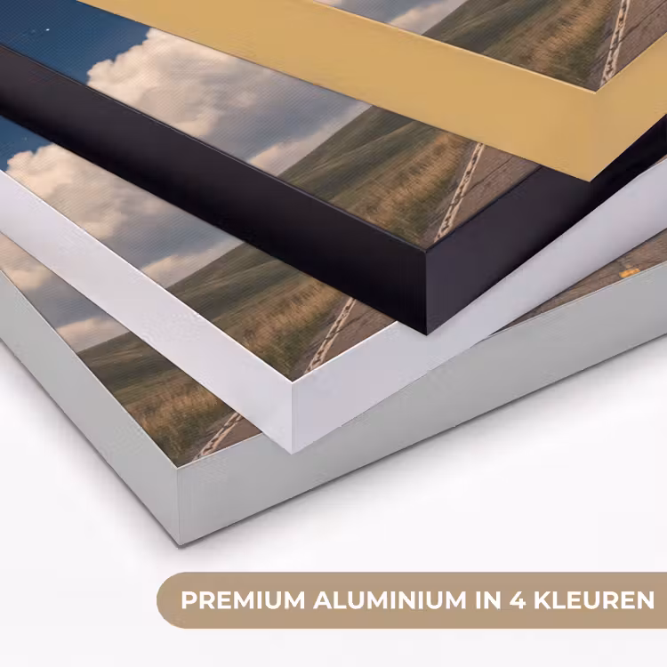 Art frame - Weg - Maan - Nacht - Weg - Maan - Nacht Textielframe zwart klein