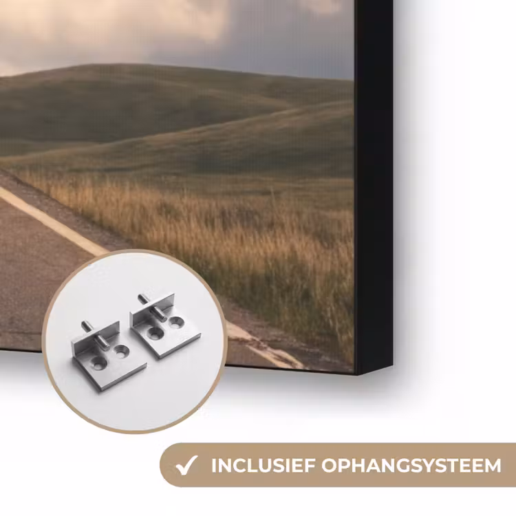 Art frame - Weg - Maan - Nacht - Weg - Maan - Nacht Textielframe zwart klein