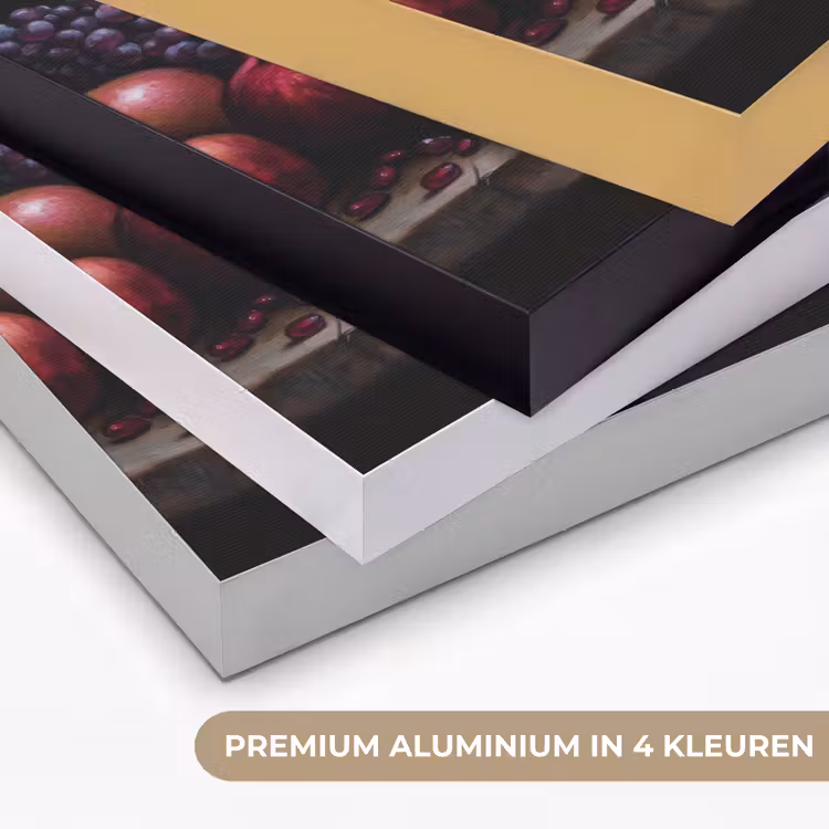 Wijn - Fruit - Stilleven Textielframe zwart klein -USP_kleurenNL