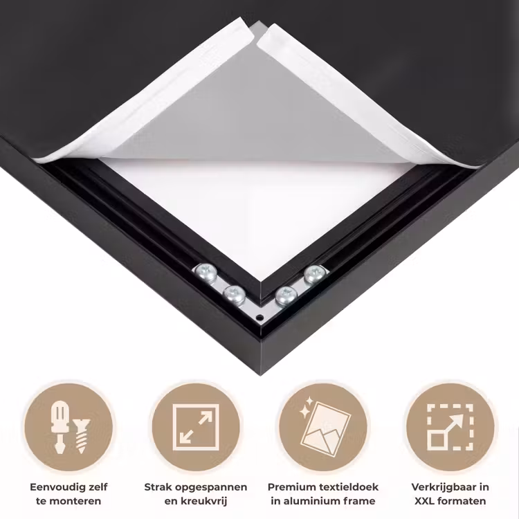 Wijnfles - Glas - Handen - Raam Textielframe zwart klein -USP_feed_closeupNL