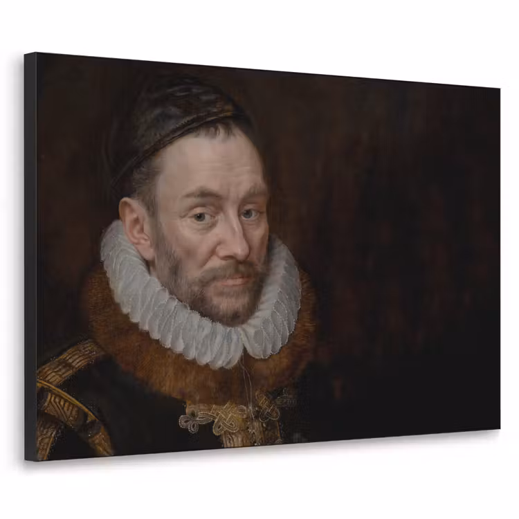 Willem van Oranje - Schilderij - Oude meesters - Kunst Textielframe zwart klein -3d