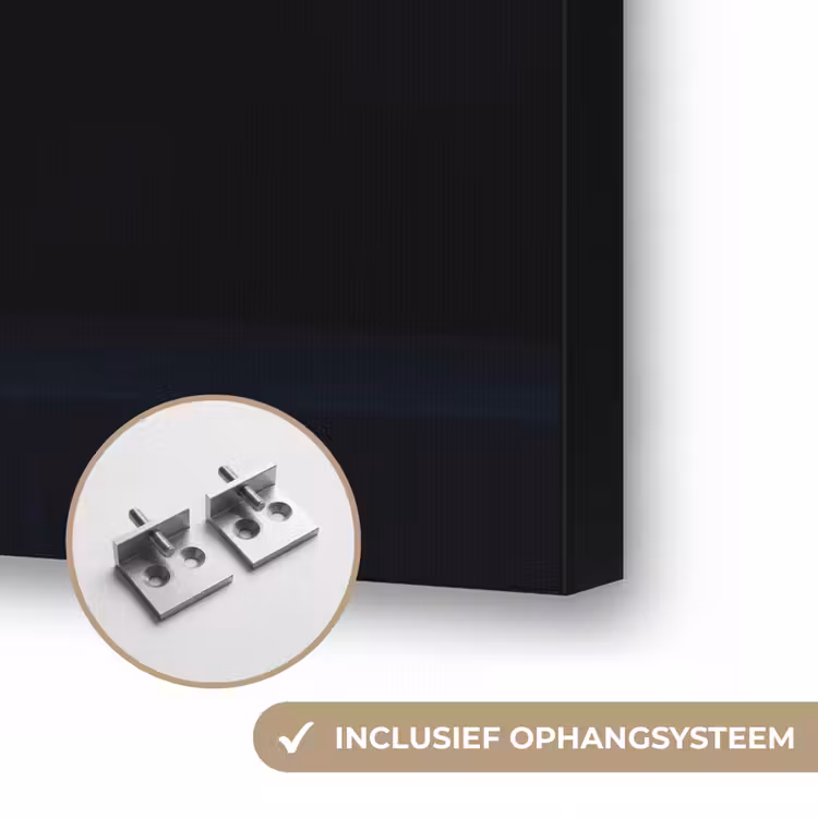 Wit - Bloemen - Tulpen - Vaas Textielframe zwart klein -USP_ophangsysteemNL