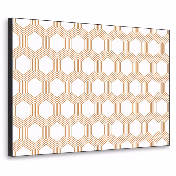 Wit - Patroon - Symmetrisch - Modern Textielframe - compleet frame klein 947 -3d