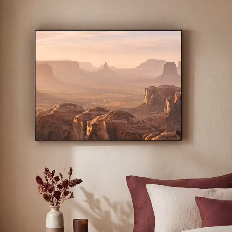 Woestijn - Landschap - Natuur Textielframe zwart klein -sfeer1