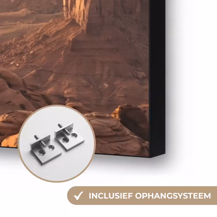 Woestijn - Landschap - Natuur Textielframe zwart klein -USP_ophangsysteemNL