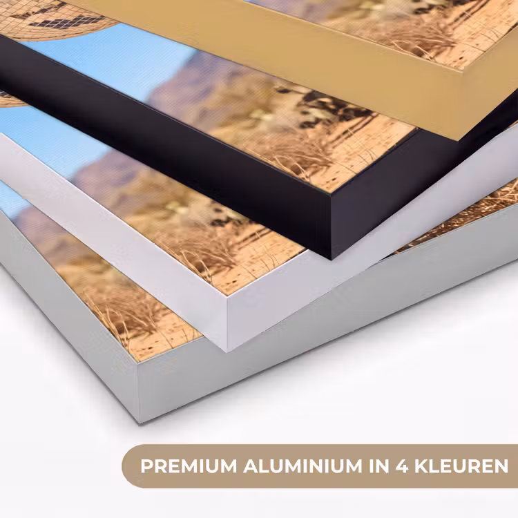 Art frame - Woestijn - Spiegelbal - Kunst - Woestijn - Spiegelbal - Kunst Textielframe zwart klein