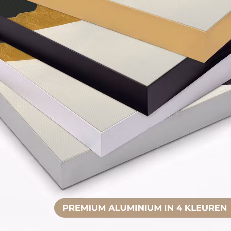 Wolf - Bergen - Maan - Zwart Textielframe zwart klein -USP_kleurenNL