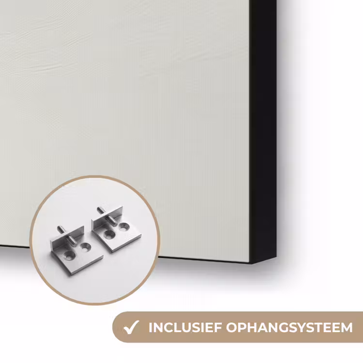 Wolf - Bergen - Maan - Zwart Textielframe zwart klein -USP_ophangsysteemNL