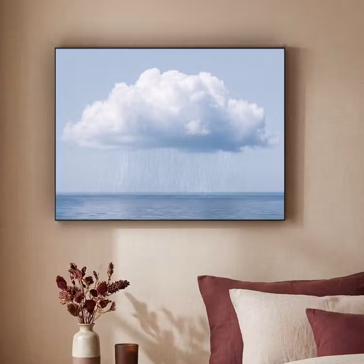 Art frame - Wolk - Regen - Natuur - Wolk - Regen - Natuur Textielframe zwart klein