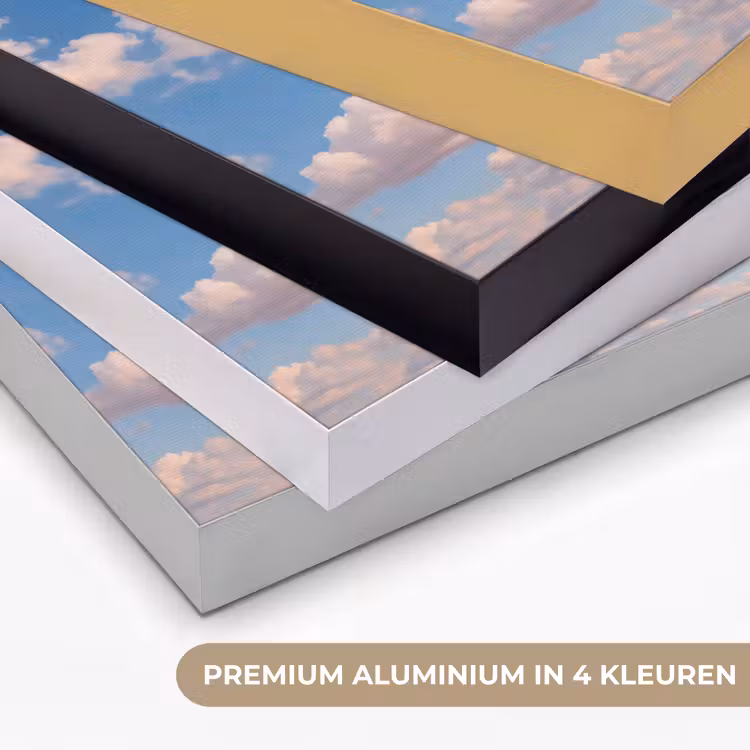 Wolken - Hemel - Natuur - Licht - Blauw Textielframe zwart klein -USP_kleurenNL