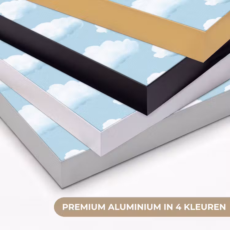 Wolken - Illustratie - Blauw Textielframe zwart klein 947 -USP_kleurenNL