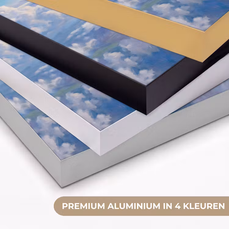 Wolken - Lucht - Natuur - Abstract - Blauw Textielframe zwart klein -USP_kleurenNL