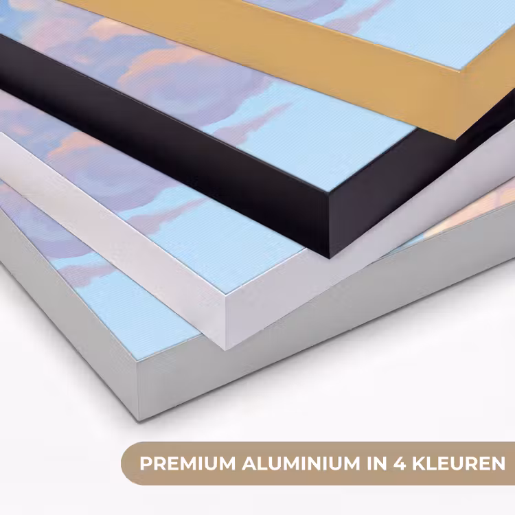Wolken - Lucht - Natuur - Blauw Textielframe zwart klein -USP_kleurenNL