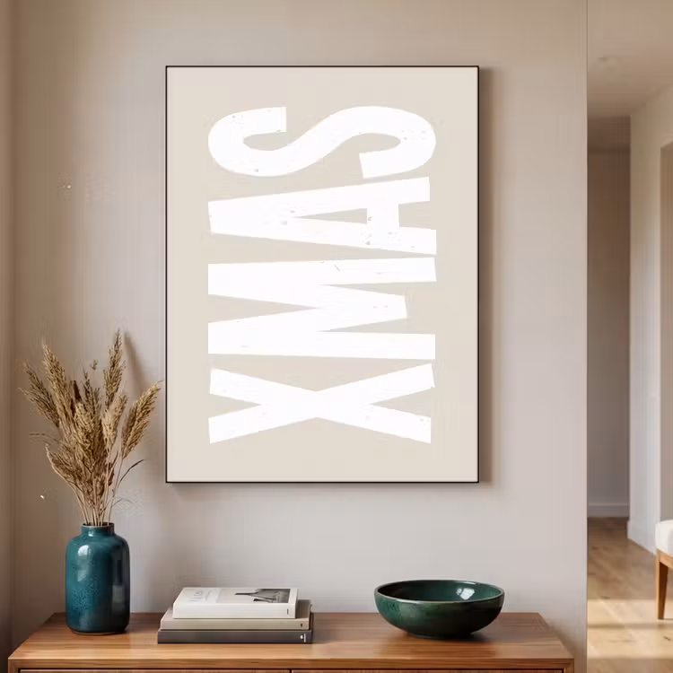 Xmas - Kerst - Japandi - Kerstversiering Textielframe - compleet frame klein -sfeer1
