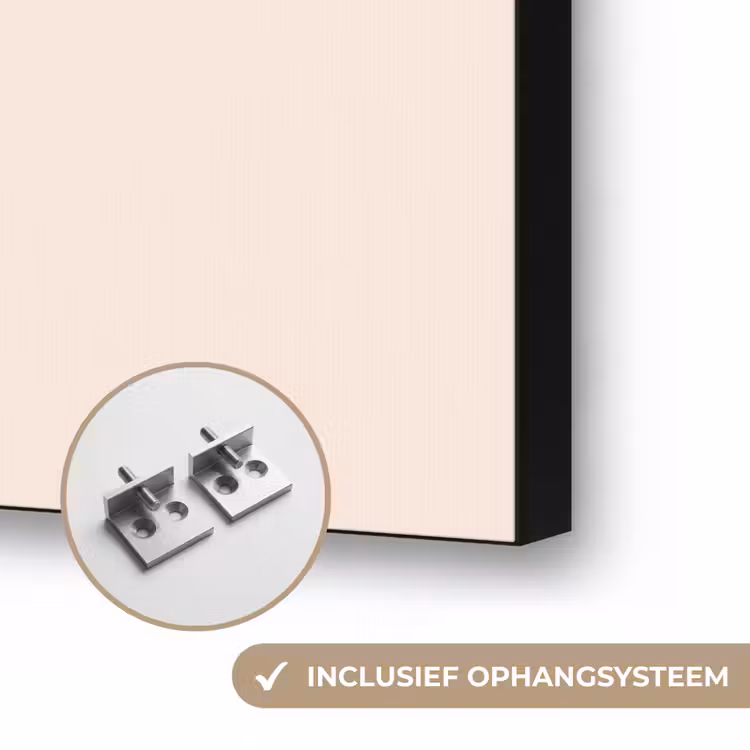 Zandloper - Symmetrisch - Rood - Paars Textielframe zwart klein -USP_ophangsysteemNL