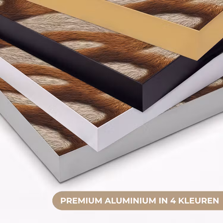 Zebra - Bruin - Patroon Textielframe zwart klein 947 -USP_kleurenNL