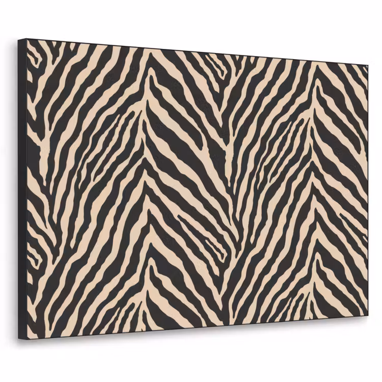 Zebra - Klassiek - Zwart Textielframe zwart klein 947 -3d