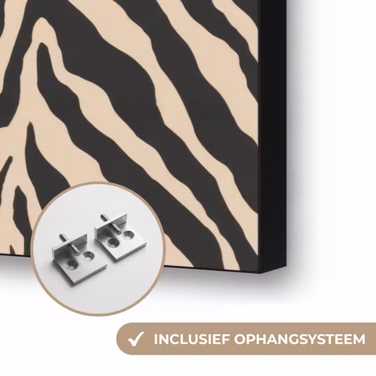 Zebra - Klassiek - Zwart Textielframe zwart klein 947 -USP_ophangsysteemNL