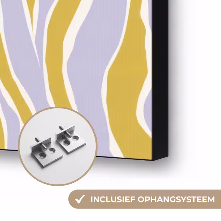 Zebra - Modern - Meerkleurig Textielframe zwart klein 947 -USP_ophangsysteemNL