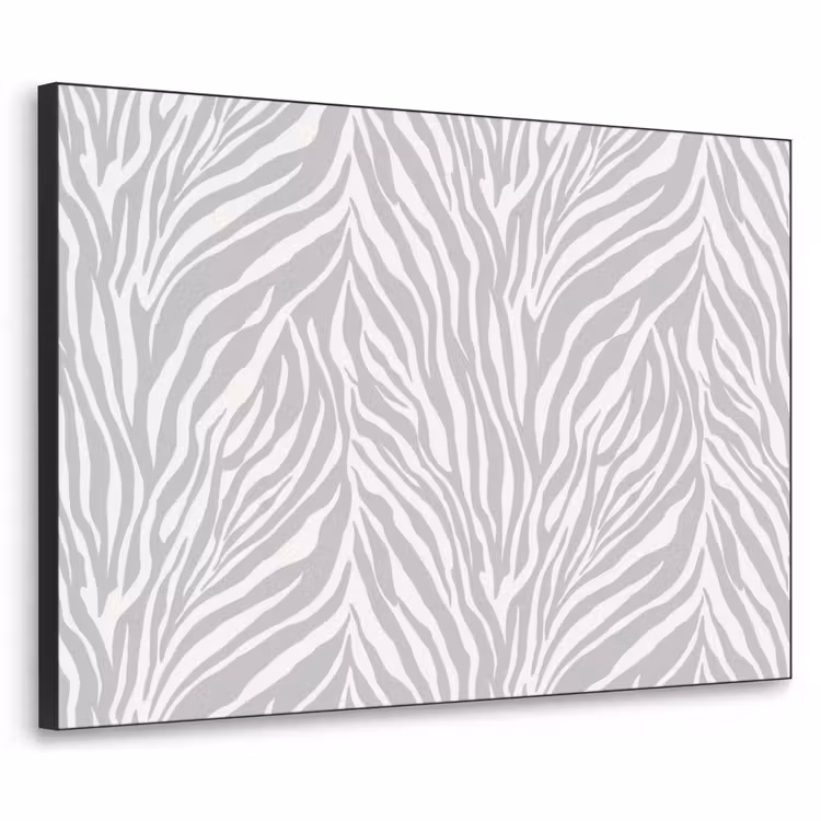 Zebra - Motief - Grijs Textielframe zwart klein 947 -3d