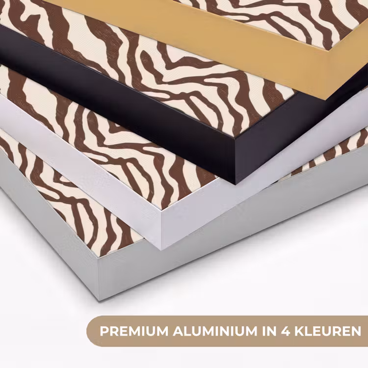 Zebra - Patroon - Zwart - Wit Textielframe zwart klein 947 -USP_kleurenNL