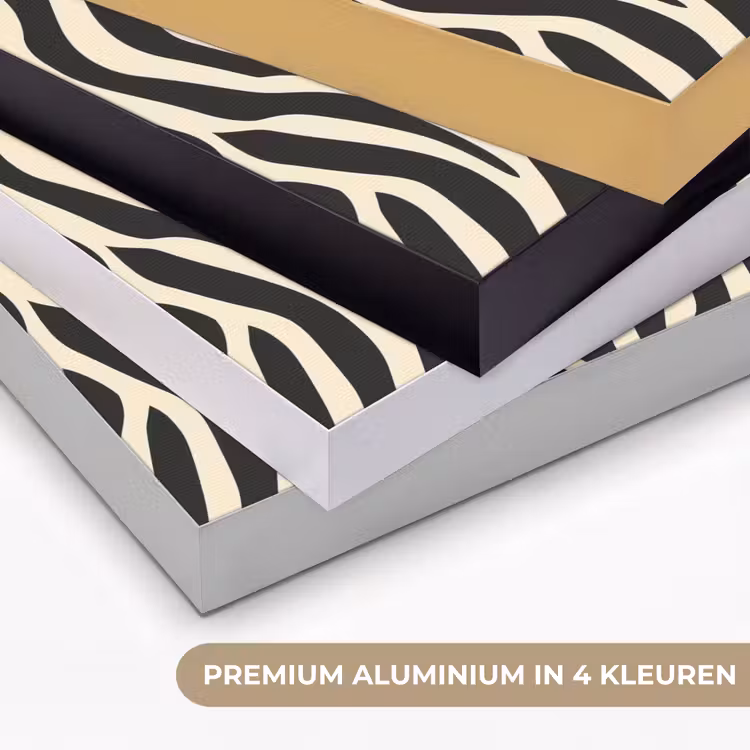 Zebra - Print - Klassiek - Zwart Textielframe zwart klein 947 -USP_kleurenNL