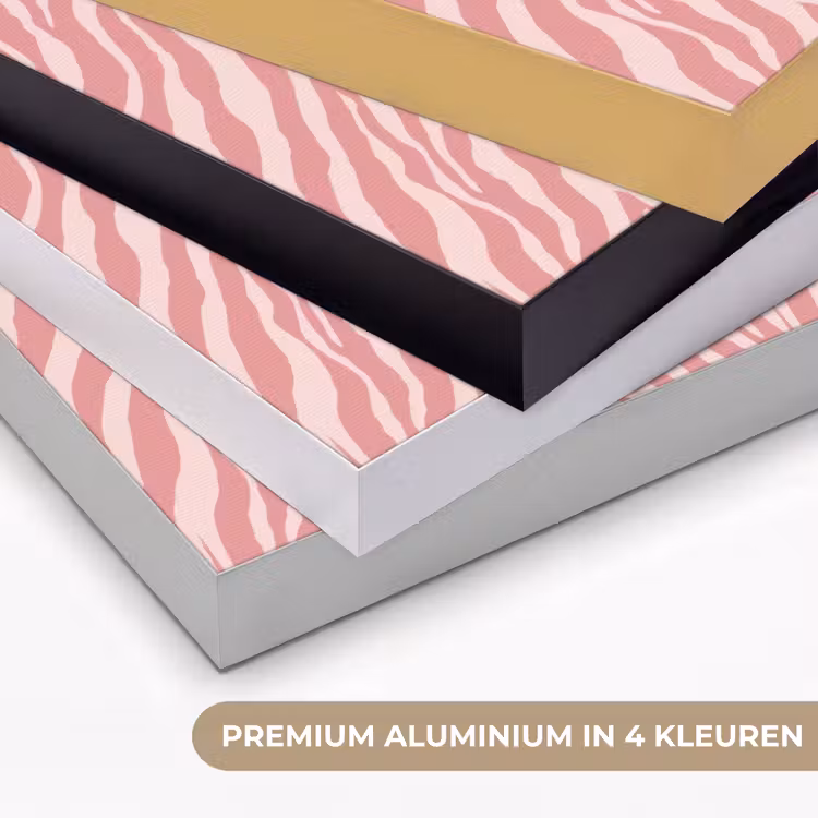 Zebra - Print - Roze Textielframe zwart klein 947 -USP_kleurenNL