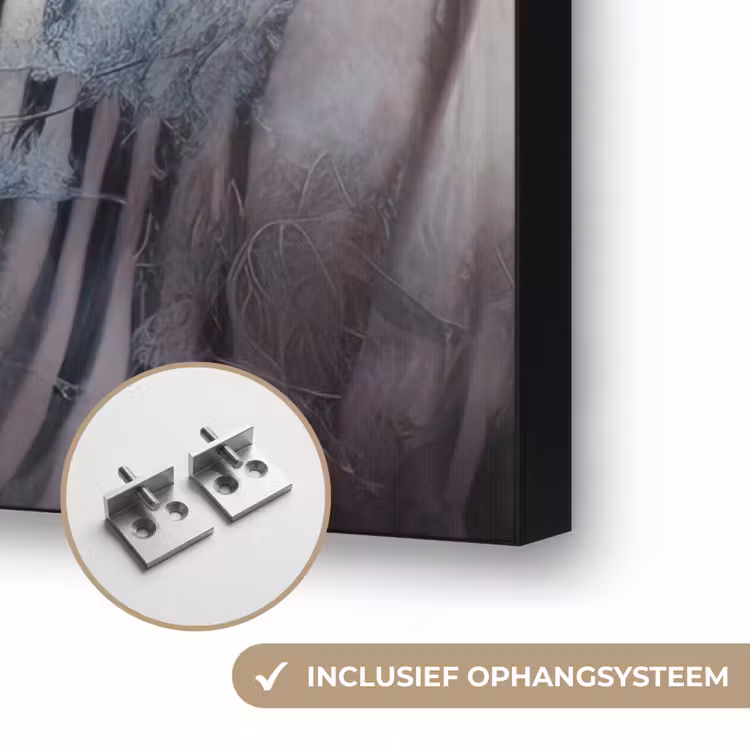 Zebra - Wilde dieren - Vlinder - Bloemen Textielframe zwart klein -USP_ophangsysteemNL