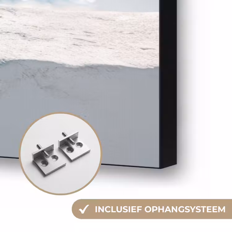 Zee - Koffiekopjes - Zomers Textielframe zwart klein -USP_ophangsysteemNL