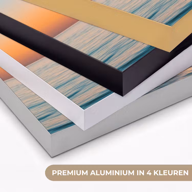 Zee - Zeilboot - Zonsondergang Textielframe zwart klein -USP_kleurenNL