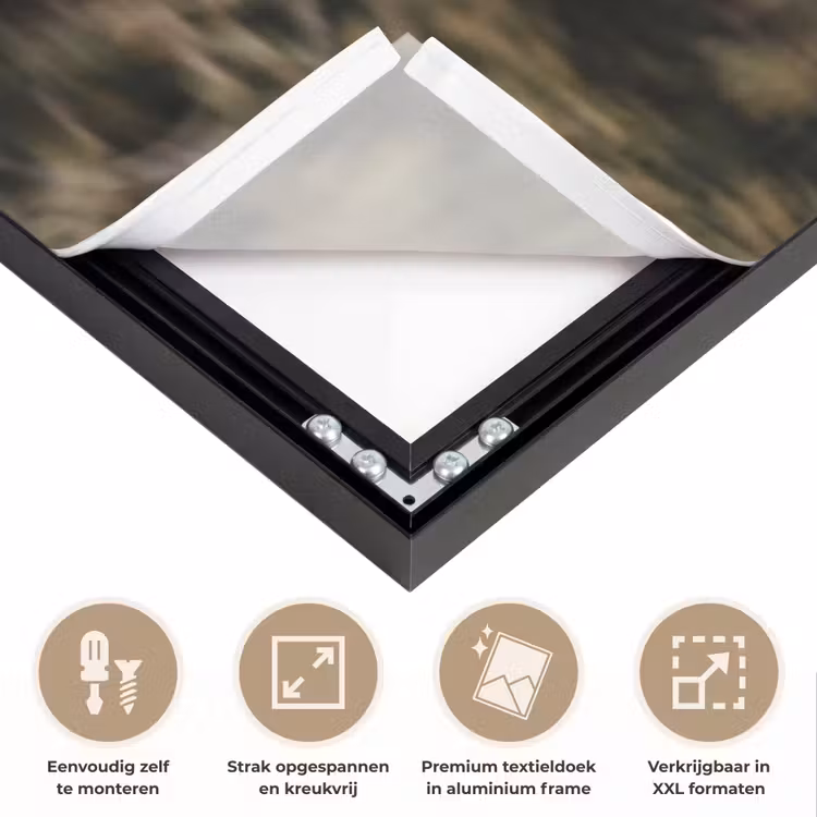 Zeearend - Vliegen - Bos - Natuur Textielframe zwart klein -USP_feed_closeupNL
