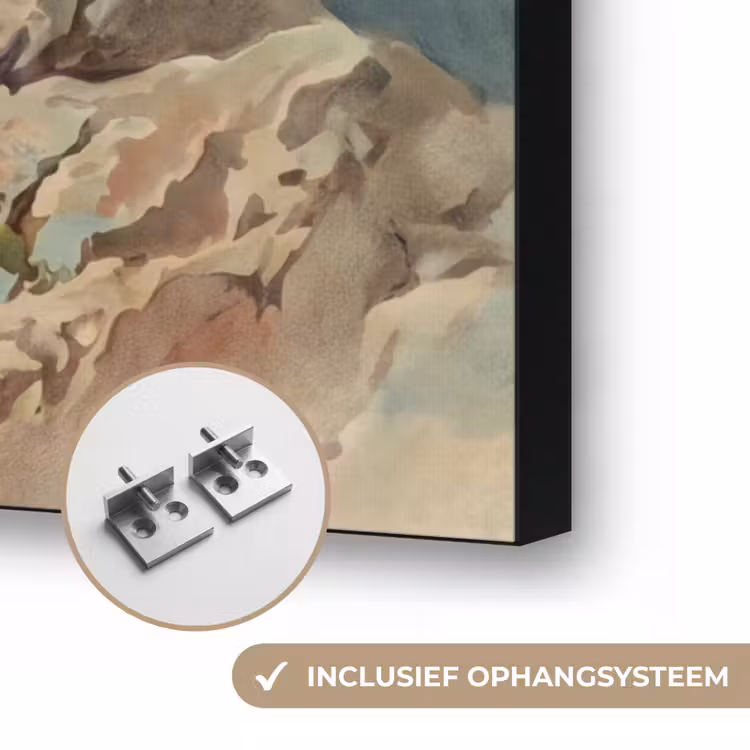 Zeeleven - Kwal - Onderwater - Illustratie - Beige Textielframe zwart klein -USP_ophangsysteemNL