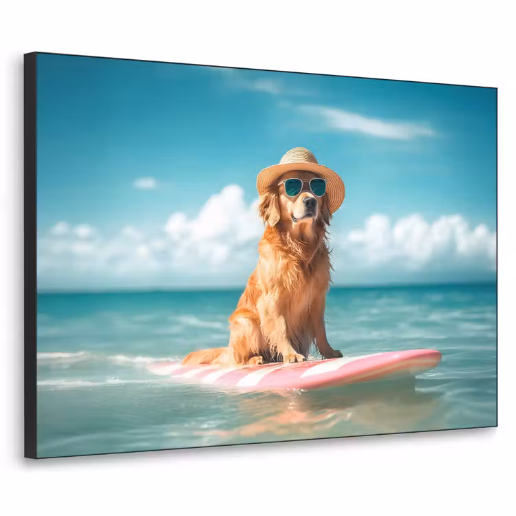 Zeewater - Hond - Golden retriever - Zonnebril Textielframe - compleet frame klein -3d