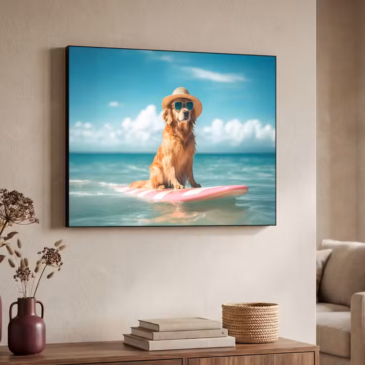 Zeewater - Hond - Golden retriever - Zonnebril Textielframe - compleet frame klein -sfeer3