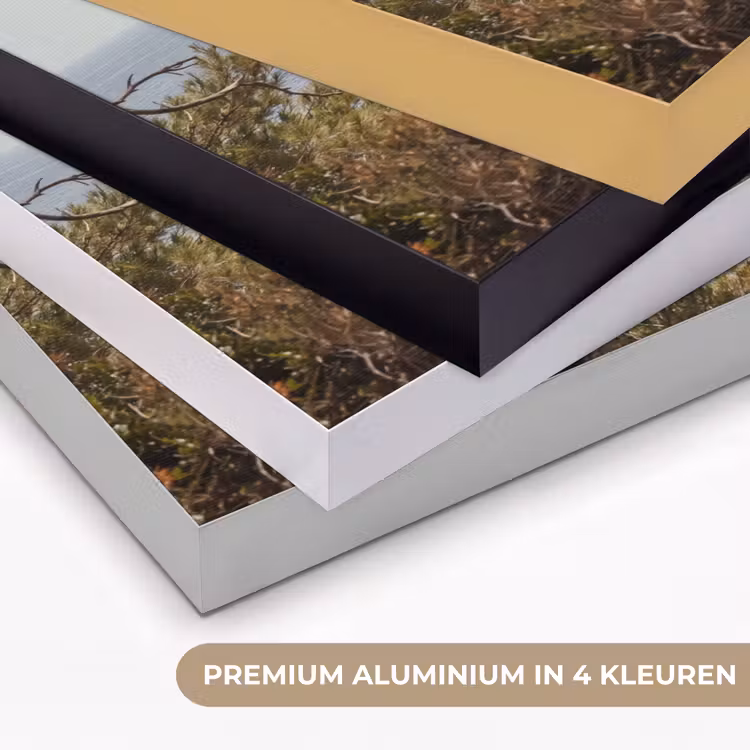 Art frame - Zeilboot - bomen - water - Zeilboot - bomen - water Textielframe zwart klein