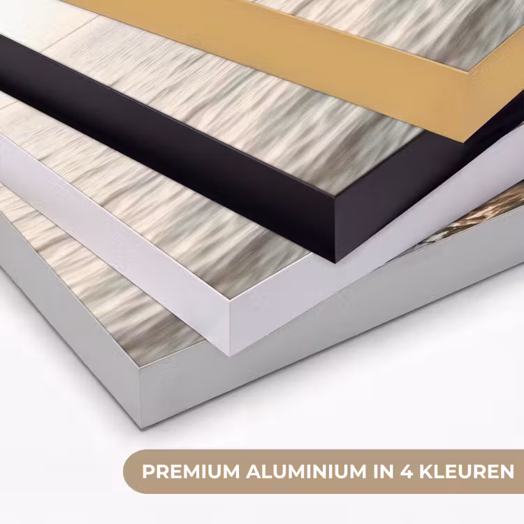 Zeilboot - Zee - Beige - Zon Textielframe zwart klein -USP_kleurenNL