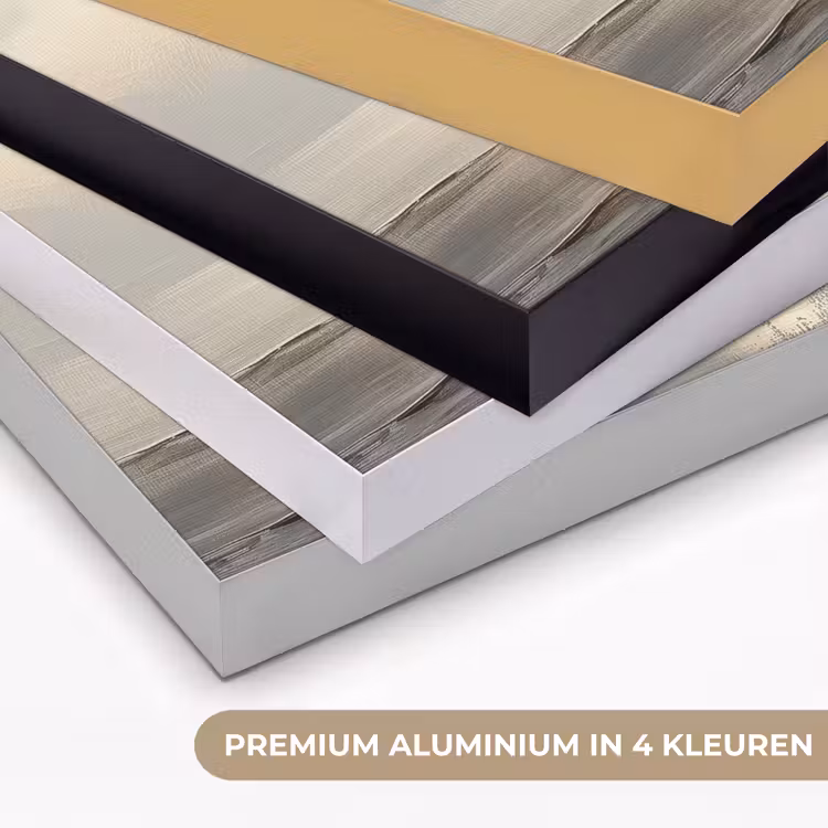 Zeilschip - Zee - Bewolkt Textielframe zwart klein -USP_kleurenNL