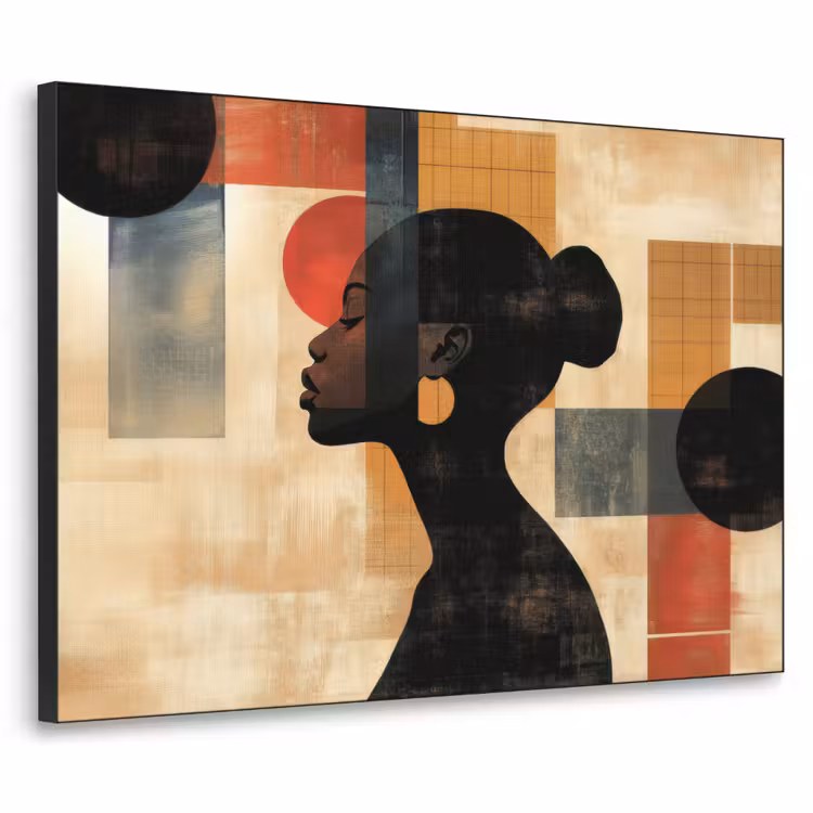 Zijaanzicht - Vrouw - Vormen Textielframe - compleet frame klein -3d