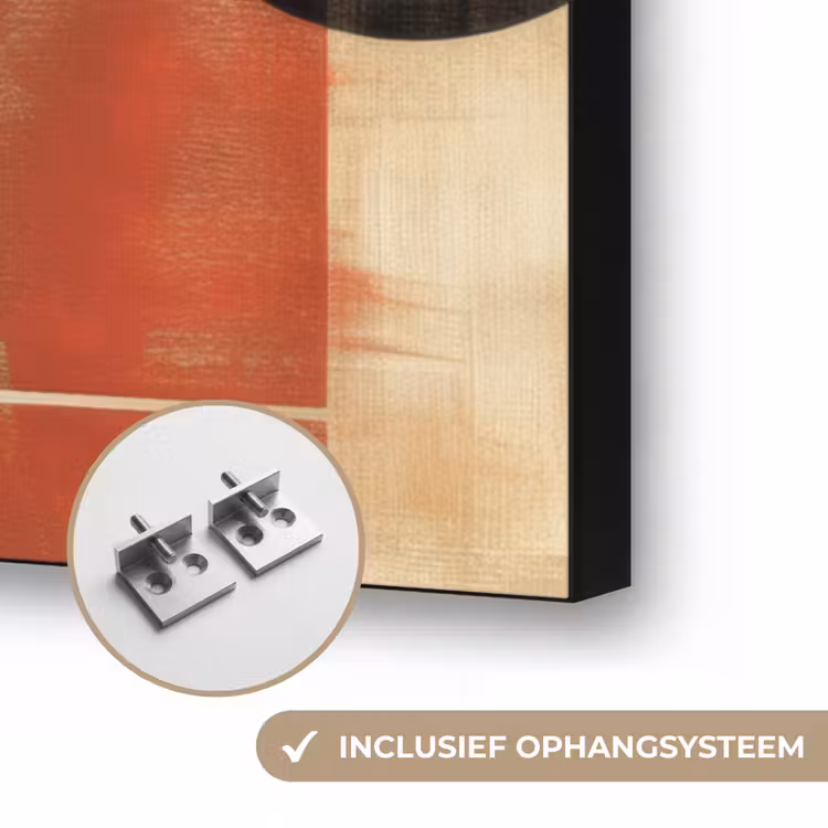 Zijaanzicht - Vrouw - Vormen Textielframe zwart klein -USP_ophangsysteemNL