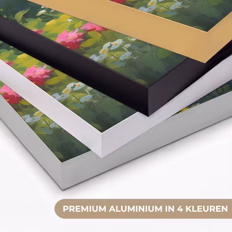 Zomertuin - Sfeervol - Bloemen Textielframe zwart klein -USP_kleurenNL