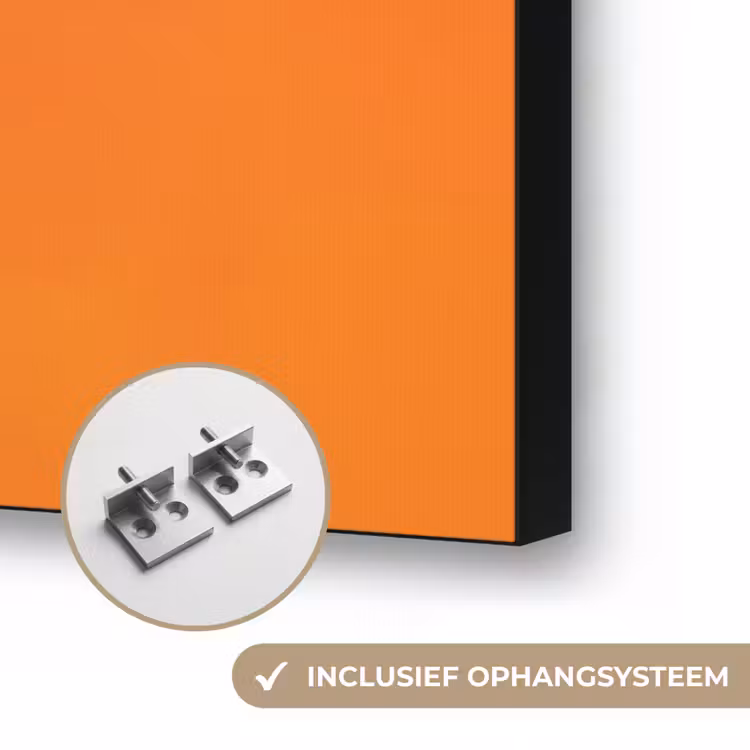 Zon - Abstract - Landschap - Oranje Textielframe zwart klein -USP_ophangsysteemNL