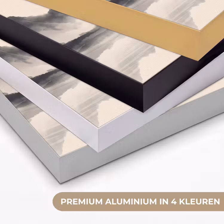 Zon - Japans - Traditioneel Textielframe zwart klein -USP_kleurenNL