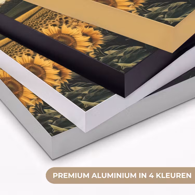 Zonnebloem - Veld - Windmolen Textielframe zwart klein -USP_kleurenNL
