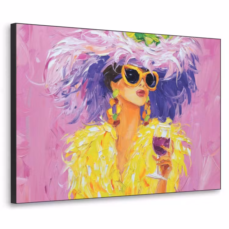Zonnebril - Vrouw - Jas - Veren Textielframe - compleet frame klein -3d