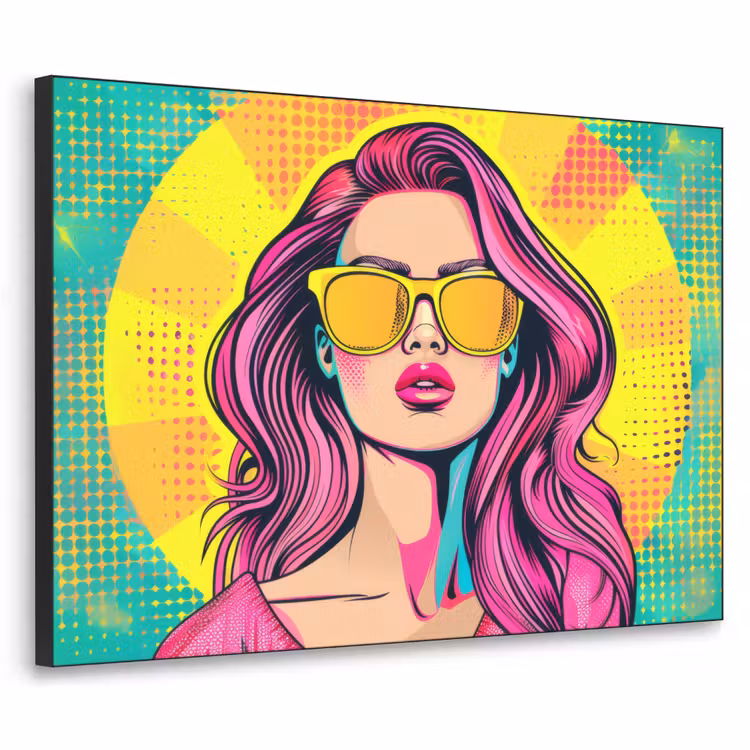 Zonnebril - Vrouw - Zonnig - Geel Textielframe - compleet frame klein -3d