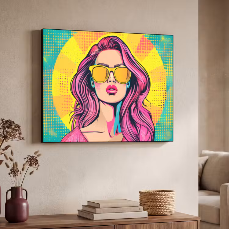 Zonnebril - Vrouw - Zonnig - Geel Textielframe - compleet frame klein -sfeer3