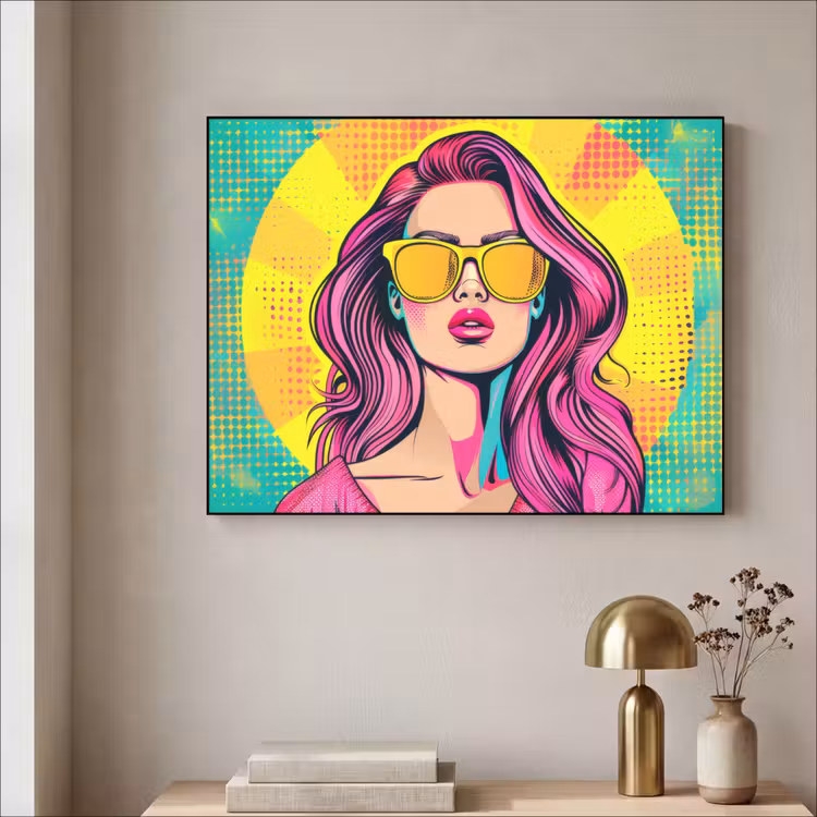 Zonnebril - Vrouw - Zonnig - Geel Textielframe zwart klein -sfeer2