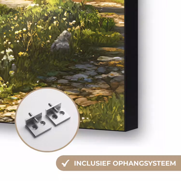 Zwaan - Bomen - Rust Textielframe zwart klein -USP_ophangsysteemNL